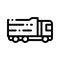 Agricultural Big Cargo Truck Vector Thin Line Icon