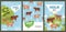 Agricultural brochure layout design. An example of a backdrop for cattle farm. Geometrical composition. Background for