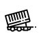 Agricultural Cargo Trailer Vector Thin Line Icon