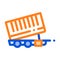 Agricultural Cargo Trailer Vector Thin Line Icon