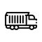 Agricultural Cargo Truck Vector Thin Line Icon
