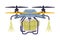 Agricultural Drone with Propeller as Vehicle for Aerial Application of Pesticides Vector Illustration
