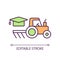 Agricultural education RGB color icon
