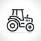 Agricultural farmer tractor line icon