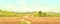 Agricultural field flat color vector illustration