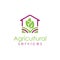 Agricultural green logo design template