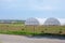 Agricultural greenhouses. Harvest time on a farm.