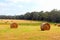 Agricultural haybales landscape, rural Australia