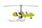 Agricultural Helicopter or Rotorcraft with Propeller for Aerial Application of Pesticides Vector Illustration