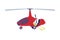 Agricultural Helicopter or Rotorcraft with Propeller for Aerial Application of Pesticides Vector Illustration