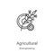 Agricultural icon vector from bioengineering collection. Thin line Agricultural outline icon vector illustration. Linear symbol