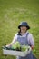 Agricultural image, Japanese middle woman