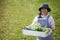 Agricultural image, Japanese middle woman