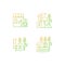 Agricultural innovations gradient linear vector icons set