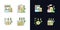 Agricultural innovations light and dark theme RGB color icons set