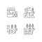 Agricultural innovations linear icons set