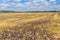 Agricultural land with primary tillage prepared to new season