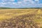 Agricultural land with primary tillage prepared to new season