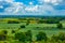 Agricultural landscape of Funen island at Denmark