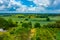 Agricultural landscape of Funen island at Denmark