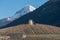 Agricultural landscape on the hills of Aosta valley, Italy