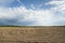 Agricultural landscape, plowed field.