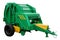 Agricultural machine for collecting and packing hay. Windrower. Trailer