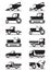 Agricultural machinery icons