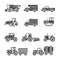 Agricultural machinery icons