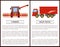 Agricultural Machinery Set, Cartoon Vector Banner