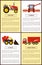 Agricultural Machinery Set, Cartoon Vector Banner