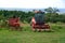 Agricultural machines at the farm