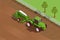 Agricultural Machines Isometric Background