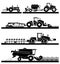 Agricultural mechanization icons.