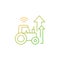 Agricultural modernization gradient linear vector icon