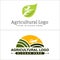 Agricultural nature plant grasshopper icon logo design