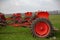 Agricultural planter in the field