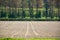 Agricultural ploughed field and forest