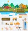 Agricultural production infographic.vector