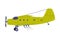 Agricultural Propeller Plane for Aerial Application of Pesticides Vector Illustration