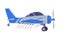 Agricultural Propeller Plane for Aerial Application of Pesticides Vector Illustration