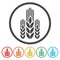 Agricultural sign icon. Wreath of Wheat