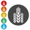 Agricultural sign icon. Wreath of Wheat