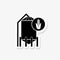 Agricultural silo icon, silo sign sticker illustration