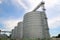 Agricultural Silos. Metal grain facility with silos.