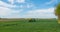 Agricultural sprayer in a Dutch landscape