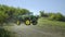 Agricultural sprayer on farming field. Farming industry. Agricultural machinery