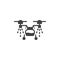Agricultural spraying drone vector icon