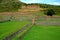 Agricultural terraces of the archaeological site of Tipon at 3,400 meters above sea level, Sacred Valley, Peru