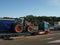 AGRICULTURAL TRACTOR TRANSPORTED BY TRUCK